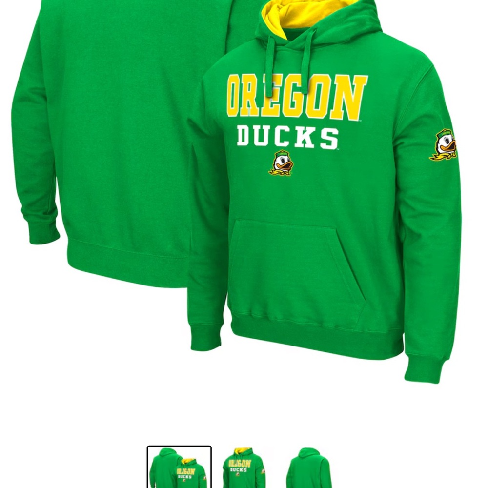 Colosseum Green and Yellow Oregon Ducks Hoodie